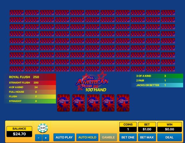 scr_All American Poker 100 Hand