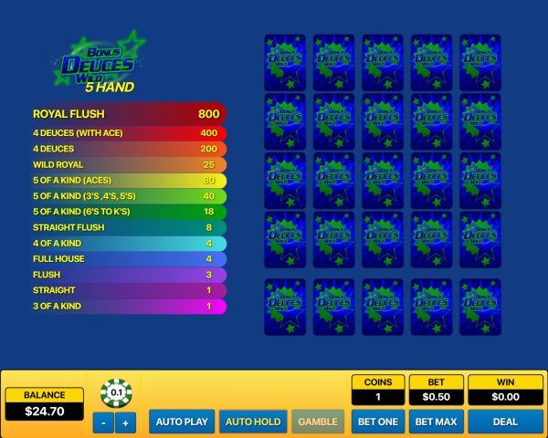 scr_Bonus Deuces Wild 5 Hand