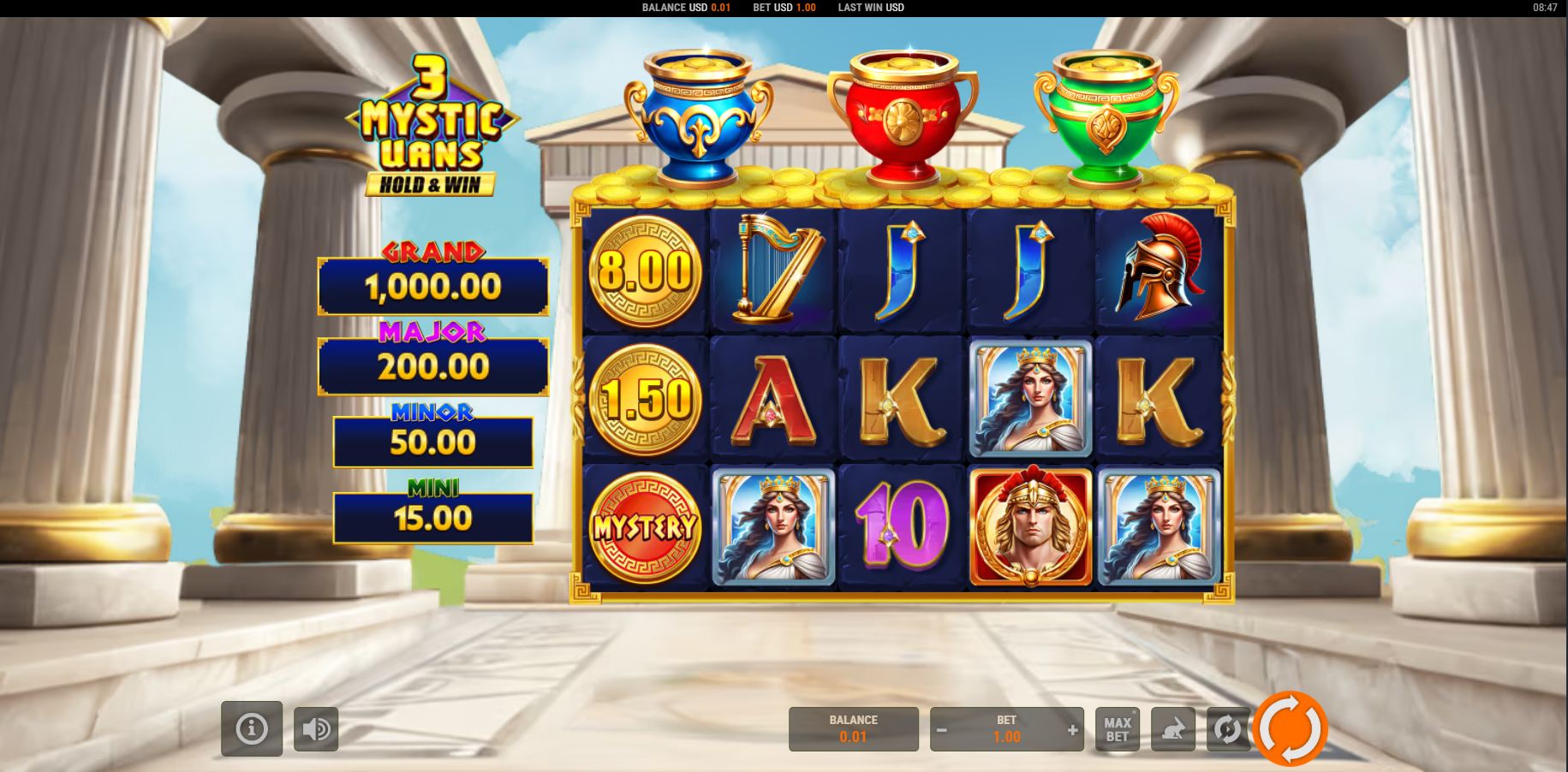 scr_3 Mystic Urns Hold & Win