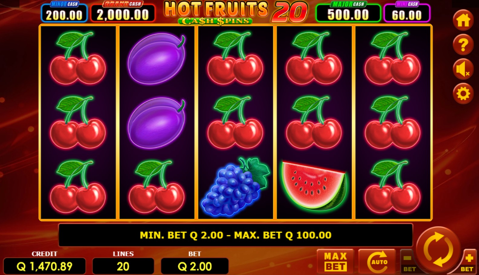 scr_Hot Fruits 20 Cash Spins