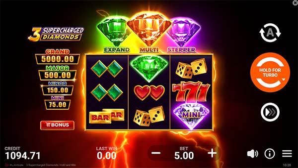 scr_3 Supercharged Diamonds: Hold and Win