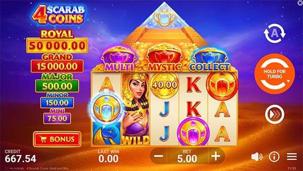scr_4 Scarab Coins: Hold and Win