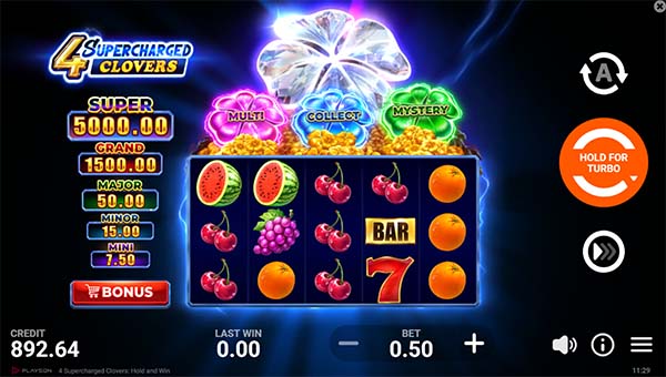 scr_4 Supercharged Clovers: Hold and Win