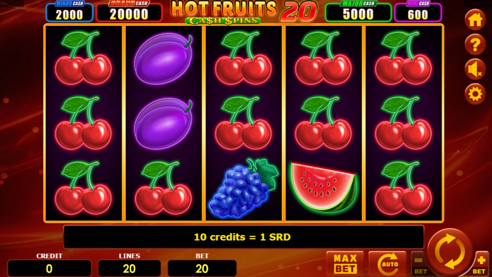 scr_Hot Fruits 20 Cash Spins