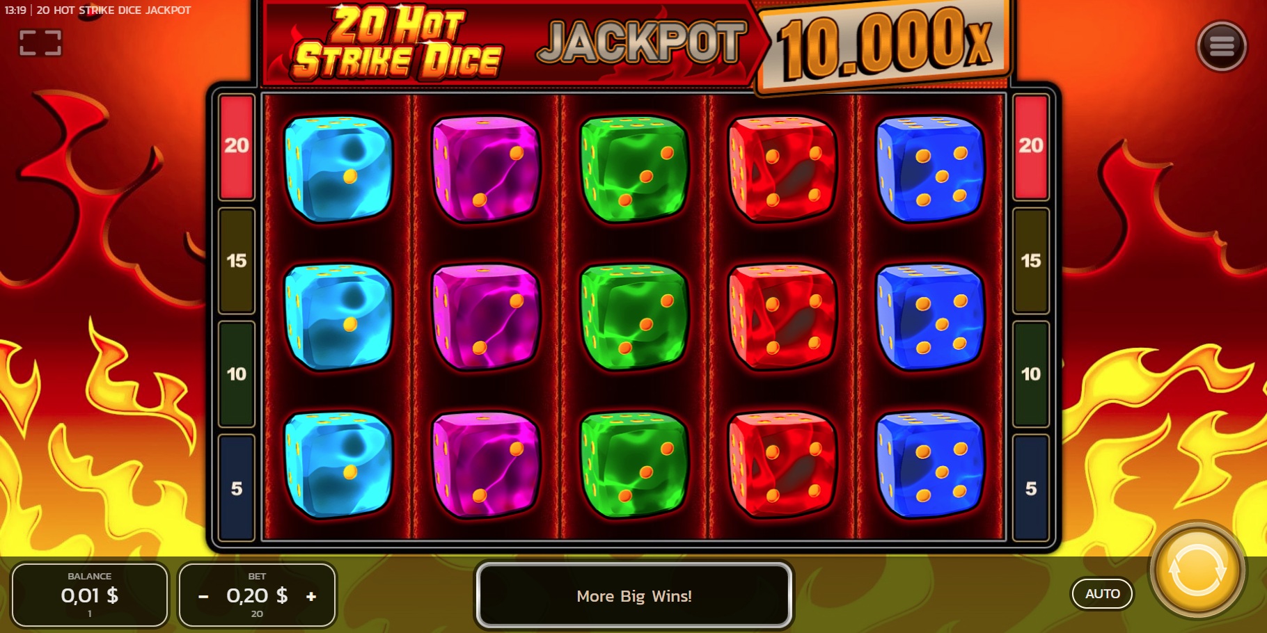 scr_20 Hot Strike Dice Jackpot