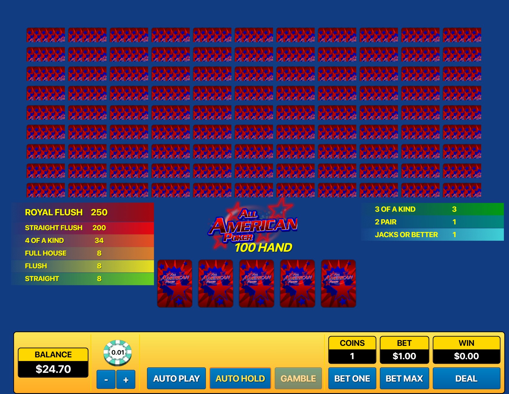 scr_All American Poker 100 Hand