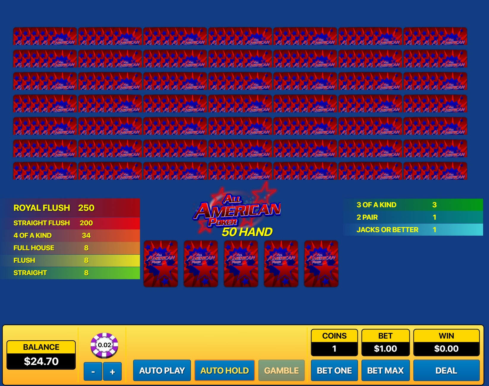 scr_All American Poker 50 Hand