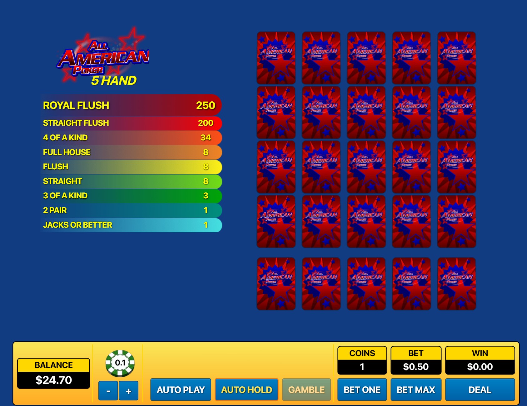 scr_All American Poker 5 Hand