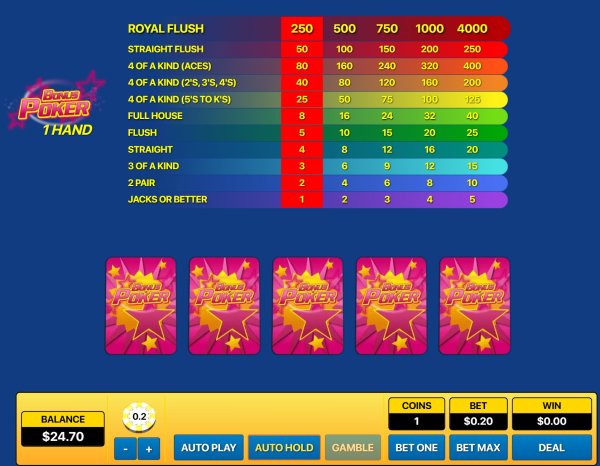 scr_Bonus Poker 1 Hand