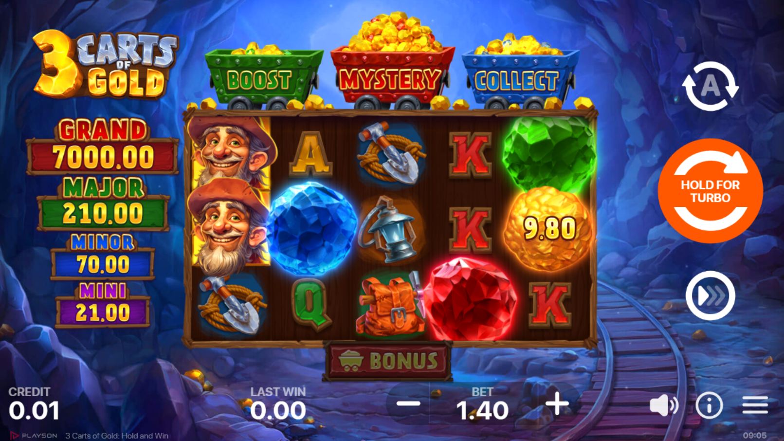 scr_3 Carts of Gold: Hold and Win