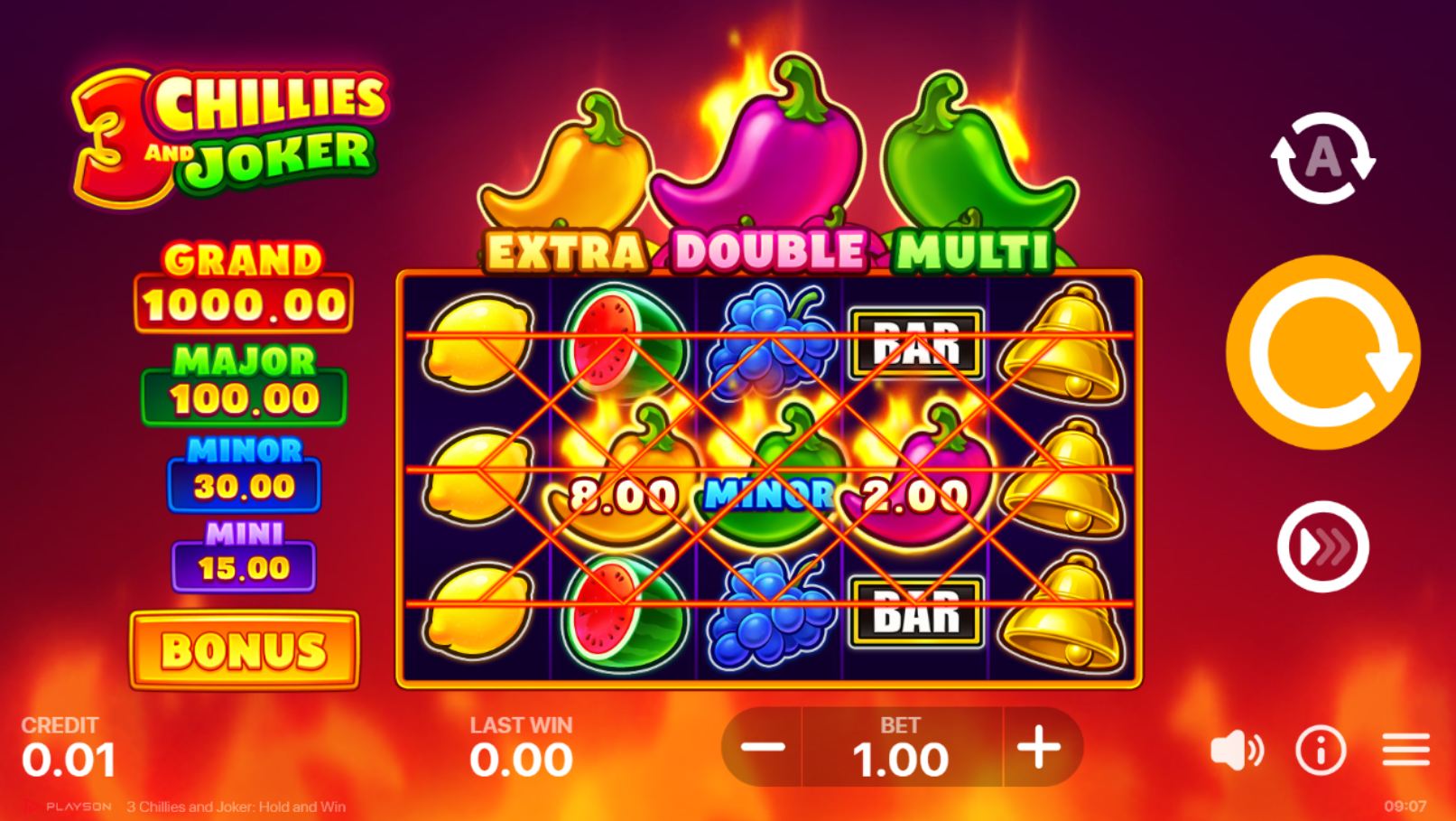 scr_3 Chillies and Joker: Hold and Win