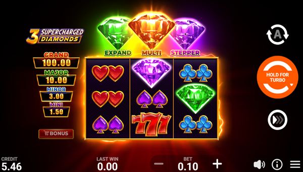 scr_3 Supercharged Diamonds: Hold and Win