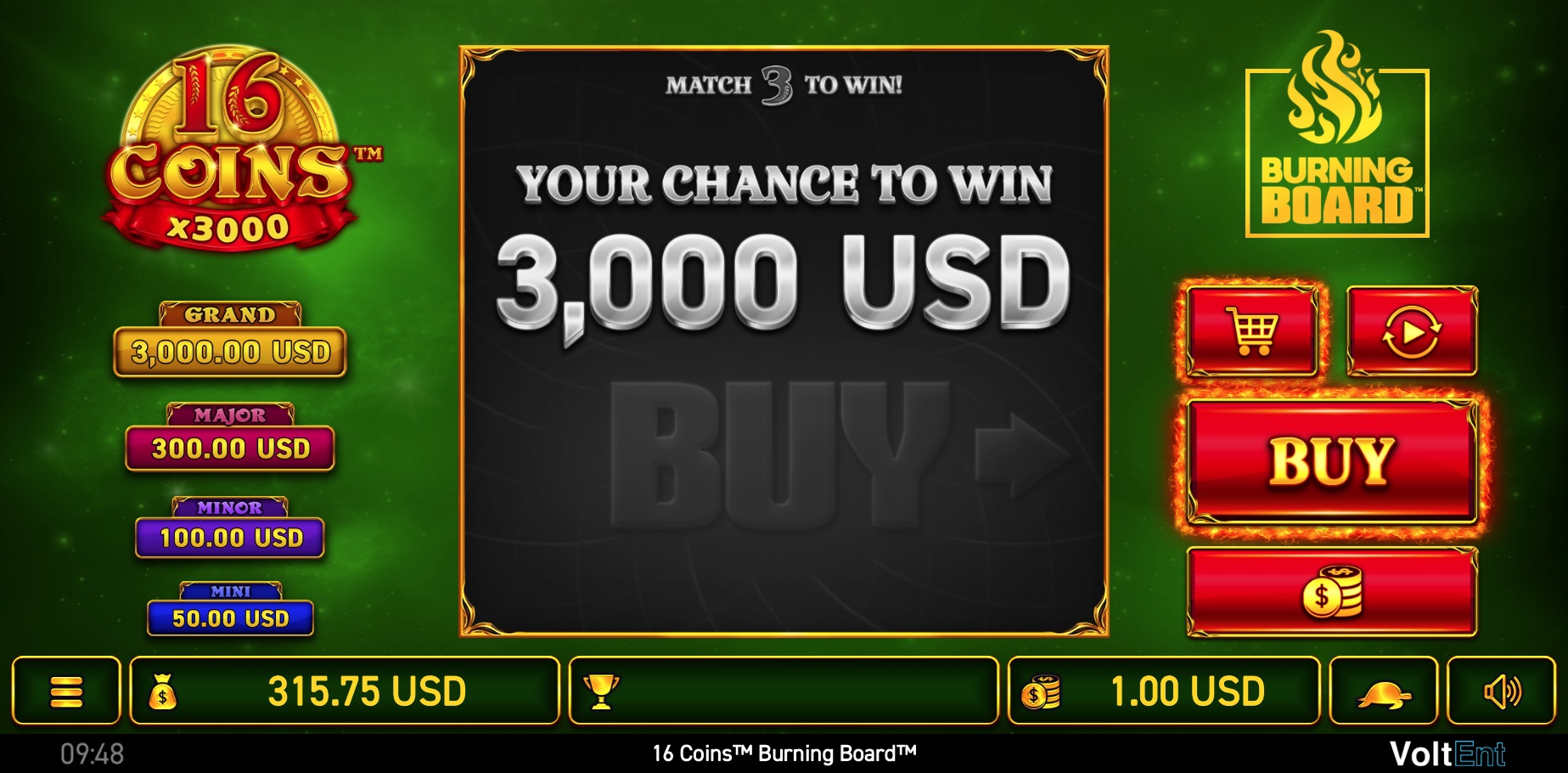 scr_16 Coins™ Burning Board