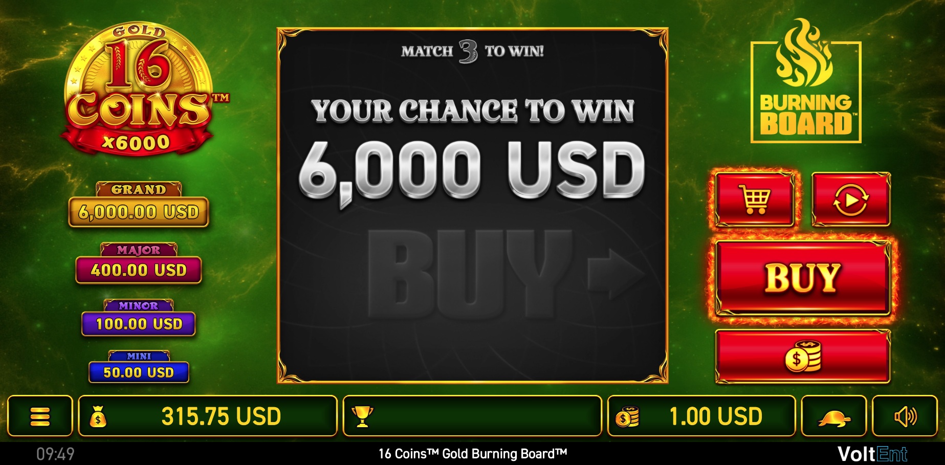 scr_16 Coins™ Gold Burning Board™